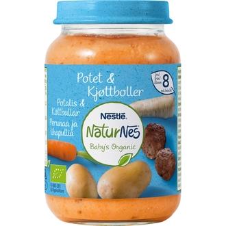 Nestlé Naturnes 190G Luomu Perunaa Ja Lihapullia Lastenateria 8Kk