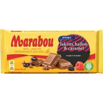 Marabou  Lakrits, hallon&caramel suklaalevy 185g