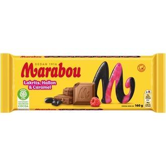 Marabou  Lakrits, hallon&caramel suklaalevy 160g