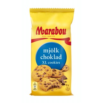 Marabou 184g Mjölk Choklad Cookies, Cookie-keksejä, joissa matiosuklaapaloja 40%