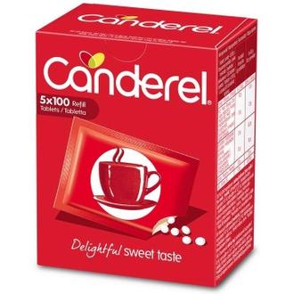 Canderel makeutusainepuriste täyttöpakkaus 500kpl 42,5g