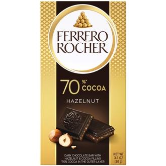 Ferrero Rocher -tummasuklaa-hasselpähkinäsuklaalevy 90g