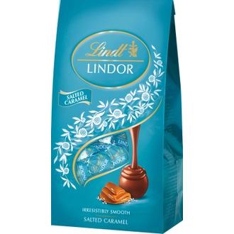 Lindt Lindor Karamelli-merisuola täyte maitosuklaakuula 137g