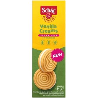 Schär Vanilla Creams 115g Gluteeniton keksit kermaa, makeutusaineen kanssa
