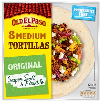 Old El Paso Medium Tortillas Original Super Soft & Flexible 8kpl/326g