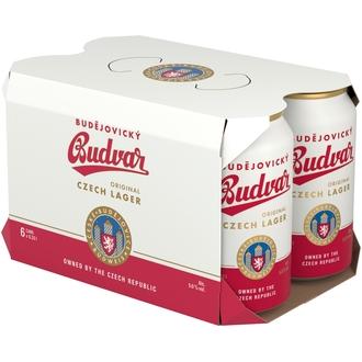 6-pack Budejovicky Budvar Original Czech lager 5% 0,33l oluttölkki