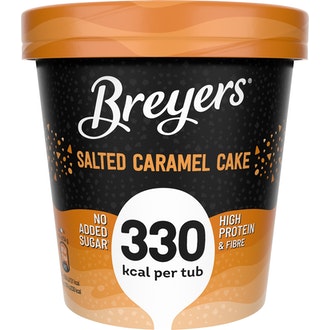Breyers 465ml salted caramel cake protei