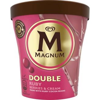 Magnum Jäätelöpakkaus Double Gold Ruby Berries and Cream 440 ML