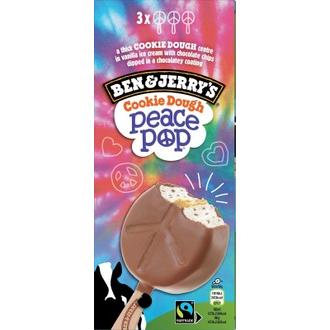 BEN&JERRY\'S Ben & Jerry\'s monipakkaus 3x71g Dough peace pop 240 ml