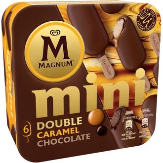 Magnum  Mini Double Caramel & Chocolate Jäätelö Monipakkaus  330ml/323g 6 kpl