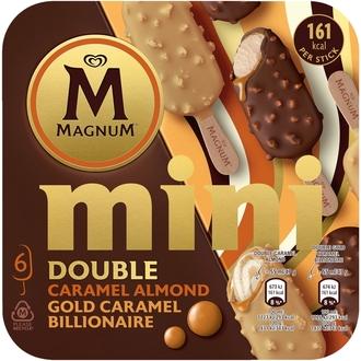 Magnum  Mini Double Caramel Almond & Double Gold Caramel Billionaire 6MP Jäätelö Monipakkaus  330ml/282g 6 kpl