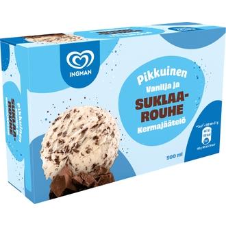 Ingman Pikkuinen Vanilja & Suklaarouhe Jäätelö 500ml/254g