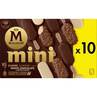 Magnum Mini Classic, Almond & White Chocolate Jäätelö Monipakkaus​ 550ml/422g 10 kpl