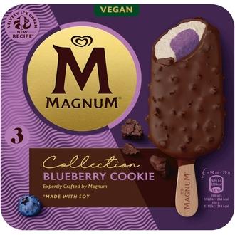 Magnum  Blueberry Cookie Jäätelö Monipakkaus Vegaaninen jäätelö 270ml/210g 3 kpl