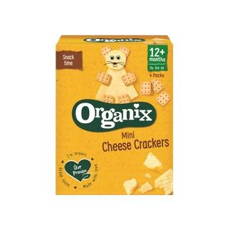 Organix Mini Cheese Crackers 80G , Juustonmakuiset Luomukeksit Alkaen 12Kk