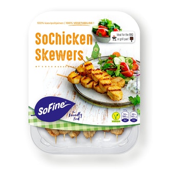 SoFine Tofu Skewers chicken style vartaat vegaaninen 150g