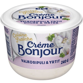 Creme Bonjour Cuisine fraiche 240g valkosipuli&yrtit