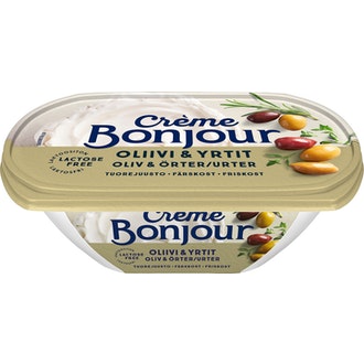 Crème Bonjour 200g tuorejuusto Oliivi & Yrtit laktoositon