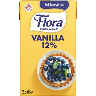 Flora Vanilla vispautuva vaniljakastike 2,5dl laktoositon