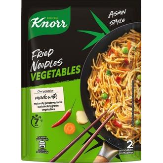 Knorr  Asian Fried Noodles Nuudeliateria-ainekset  Vihanneksia ja nuudeleita Valmista 7 minuutissa  125 g