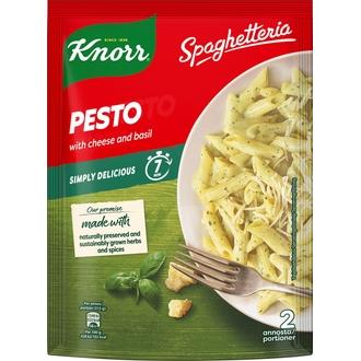 Knorr  Pesto Spaghetteria  Valmistettu luonnollisesti kuivatuista ja vastuullisesti kasvatetuista yrteistä ja mausteista   155 g 2 annosta