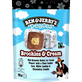 Ben & Jerry\'s Brookies & Cream Peaces Jäätelö Monipakkaus 160ml/150g 10kpl