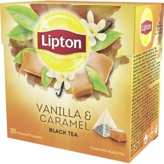 Lipton 20ps Vanilla Caramel pyramidi musta tee