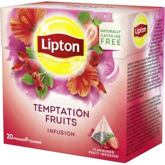 Lipton Temptation Summer Fruits maustettu yrttitee 20 pyramidipussia 40g