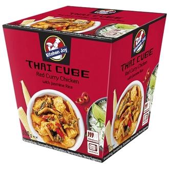 Kitchen Joy Thai-Cube Red Curry -kanaa ja jasmiiniriisiä, pakasteateria 350g