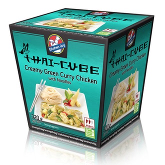 320g Kitchen Joy Thai-Cube Creamy Green Curry -kanaa ja nuudeleita, pakaste